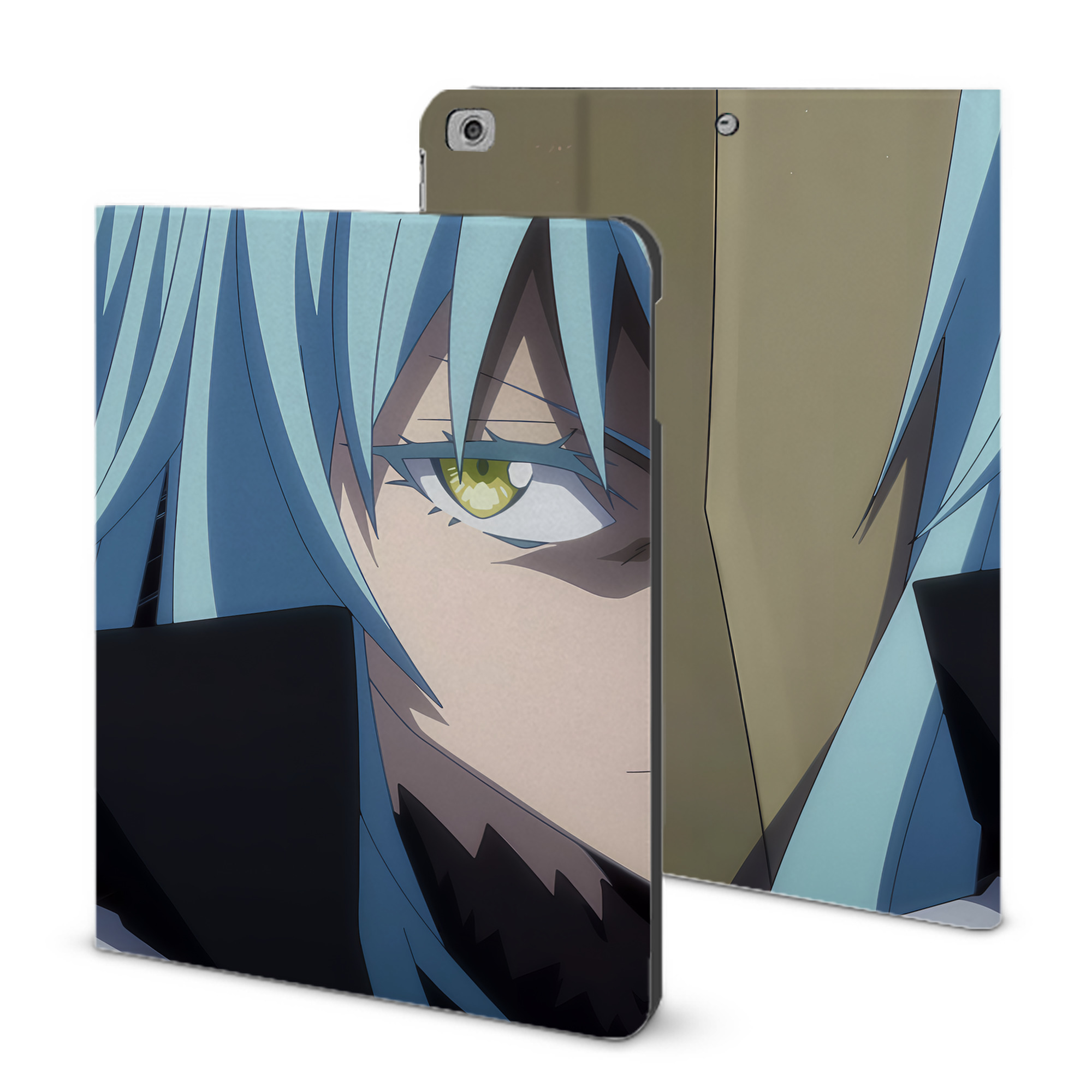 （画像用） 転スラ Regarding Reincarnated to Slime IPad ケース ブック型 PUレザー TPU 耐衝撃 軽量 薄型 ペン収納なし 全面保護 IPad 各モデル対応
